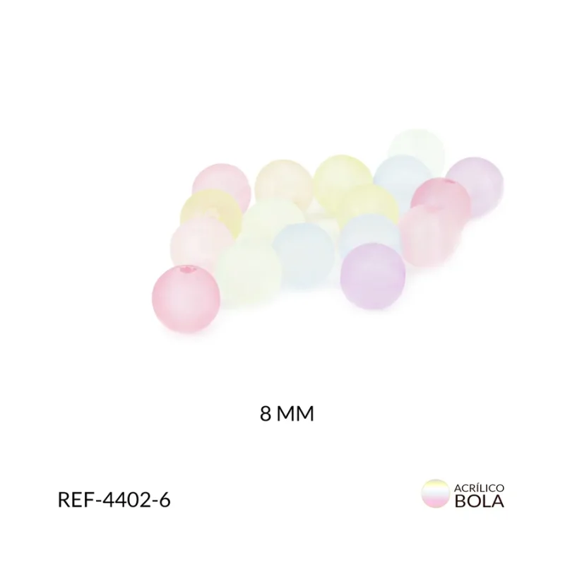 Abaco acrílico bola mix tonos hielo 8mm