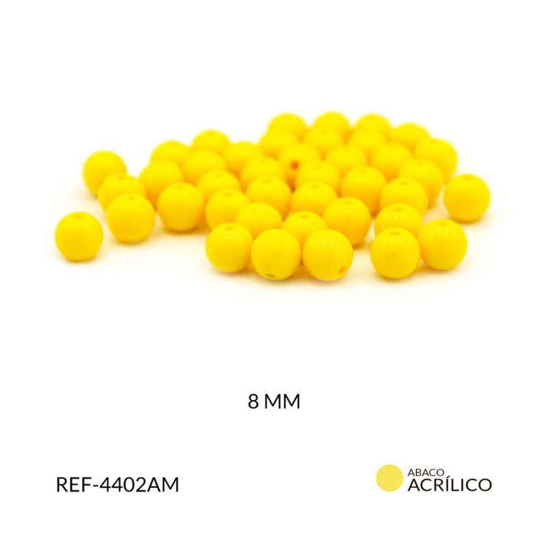 Abaco acrílico bola amarillo 8 mm