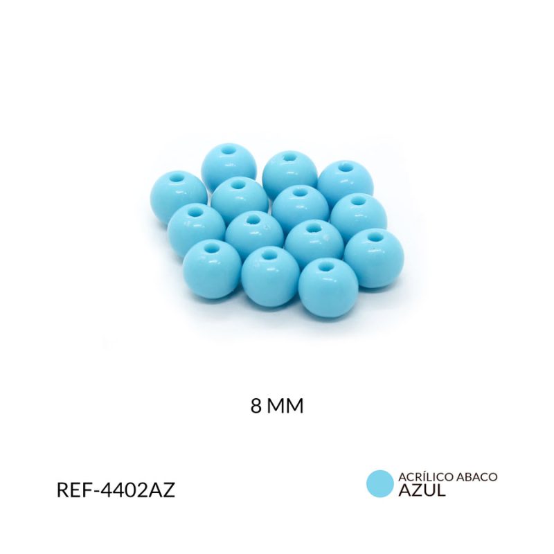 Abaco acrílico bola color azul z 8 mm