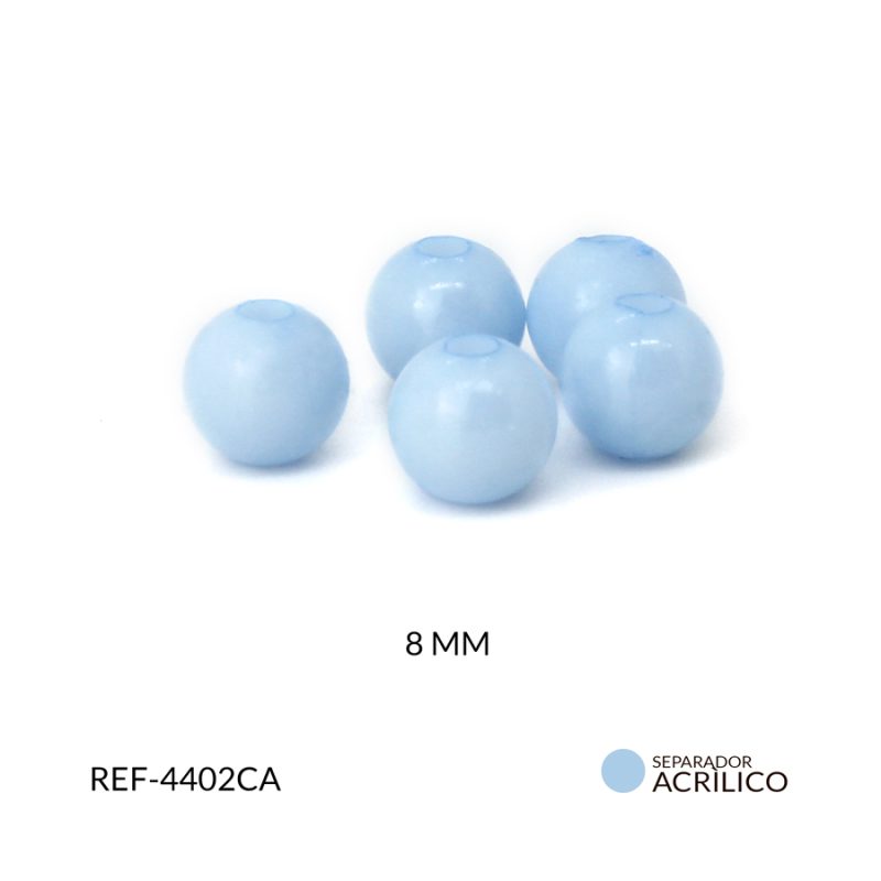 Acabo acrílico bola azul cielo 8 mm