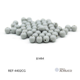 Abaco acrílico bola gris claro 8 mm