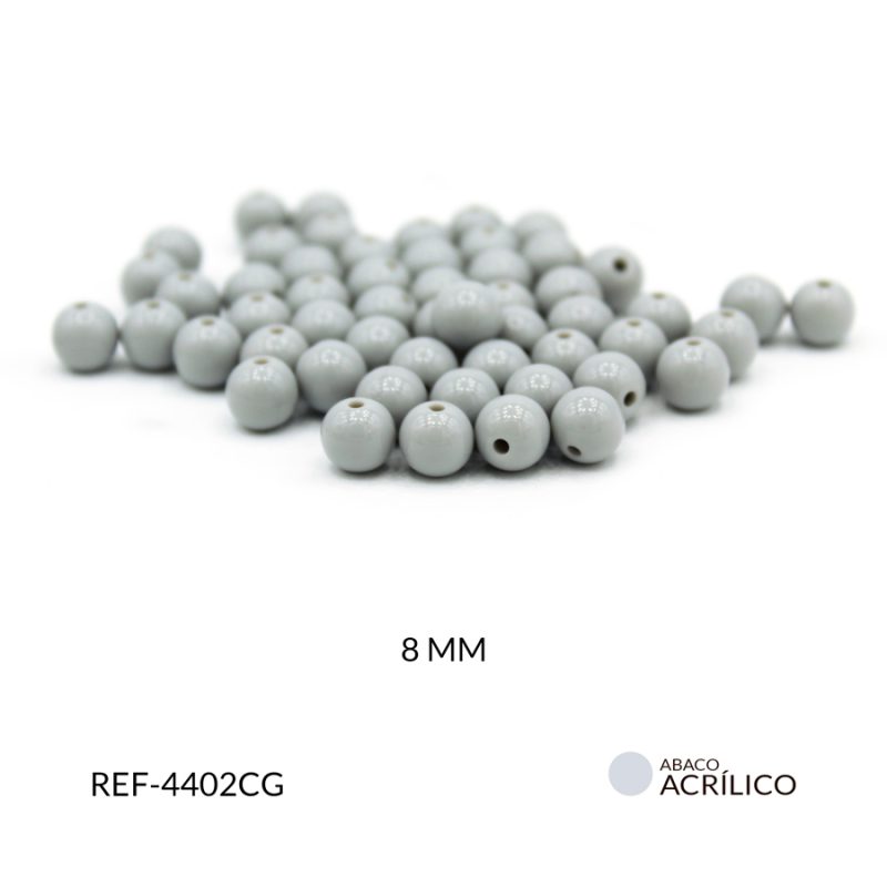 Abaco acrílico bola gris claro 8 mm