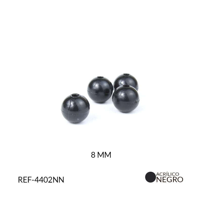 Abaco acrílico Bola Negro 8mm