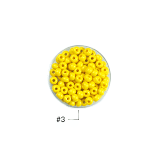Mostacilla checa mate amarillo #3 paquete x25 gramos