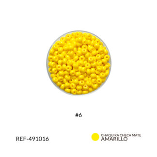 Mostacilla checa amarillo mate #6 paquete x25 gramos