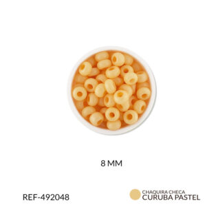 Mostacilla checa curuba pastel mate #8 paquete x25 gramos