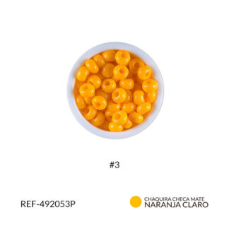 Mostacilla checa naranja claro mate #3 paquete x25 gramos