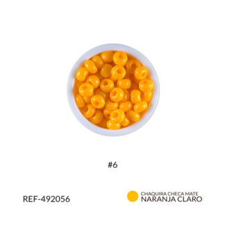 Mostacilla checa naranja claro mate #6 paquete x25 gramos