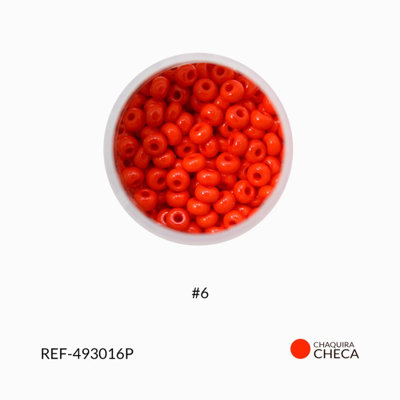 Mostacilla checa rojo mate #6 x25 gamos