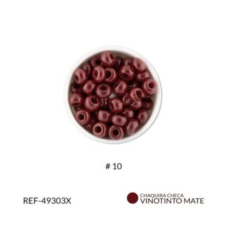 Mostacilla checa mate Vinotinto #10 paquete x25 gramos