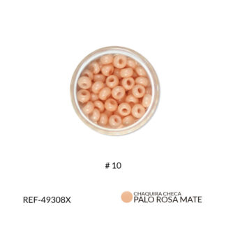 Mostacilla checa palo de rosa mate #10 Paquete x25 gramos