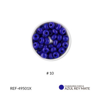 Mostacilla checa mate azul rey #10 paquete x25 gramos