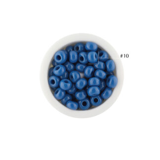 Mostacilla checa azul grisáceo mate #10 paquete x25 gramos