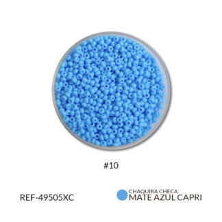 Mostacilla checa mate azul capri #10 paquete x25 gramos