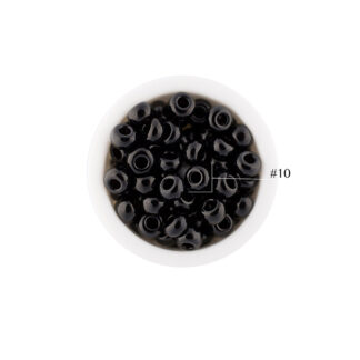 Mostacilla checa negro mate #10 Paquete x25 gramos
