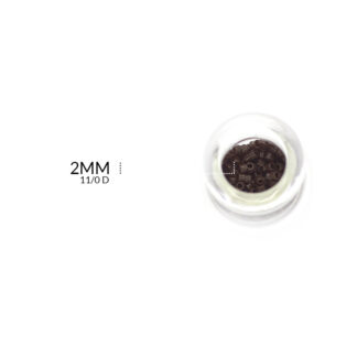 Chaquira miyuki café oscuro 2mm x 5gramos