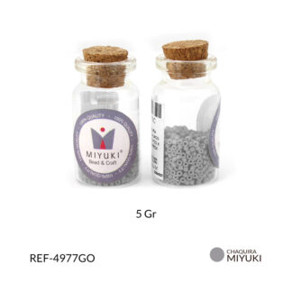 Chaquira miyuki gris o / x 5 gramos aproximado / Ref-4977GO / Ref-4977GO