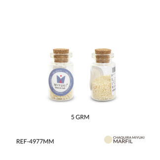 Chaquira miyuki marfil 2mm x 5grm