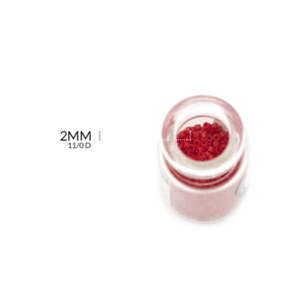 Chaquira miyuki rojo bandera 2mm x 5grm