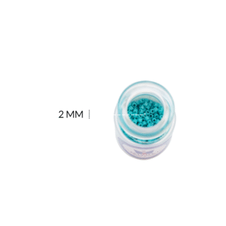 Chaquira miyuki verde aguamarina x 2mm x 5grm