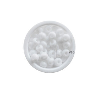 Mostacilla checa blanco mate #10 Paquete x25 gramos