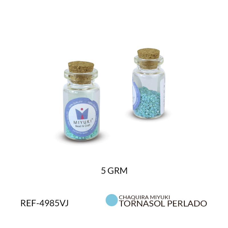 Chaquira miyuki boreal verde jade 2mm x 5grm