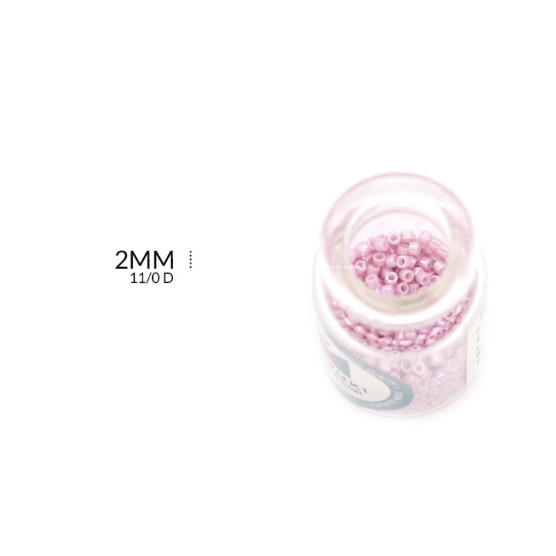 CHAQUIRA MIYUKI TORNAZOL PERLADO ROSADO / tamaño 2MM / X 5 gramos aproximadamente / REF-4985RC / REF-4985RC