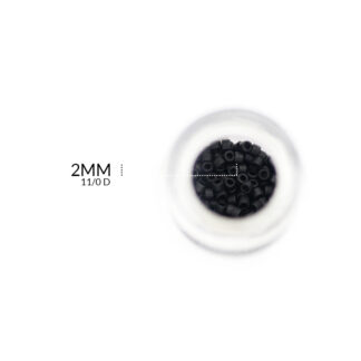 Chaquira miyuki mate negro 2mm x 5grm