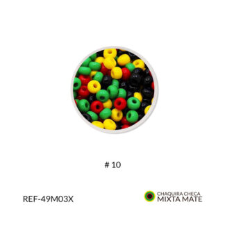 Mostacilla checa mixto rasta mate #10 paquetes x25 gramos