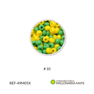 Mostacilla checa millonaria mate #10 Paquete x25 gramos