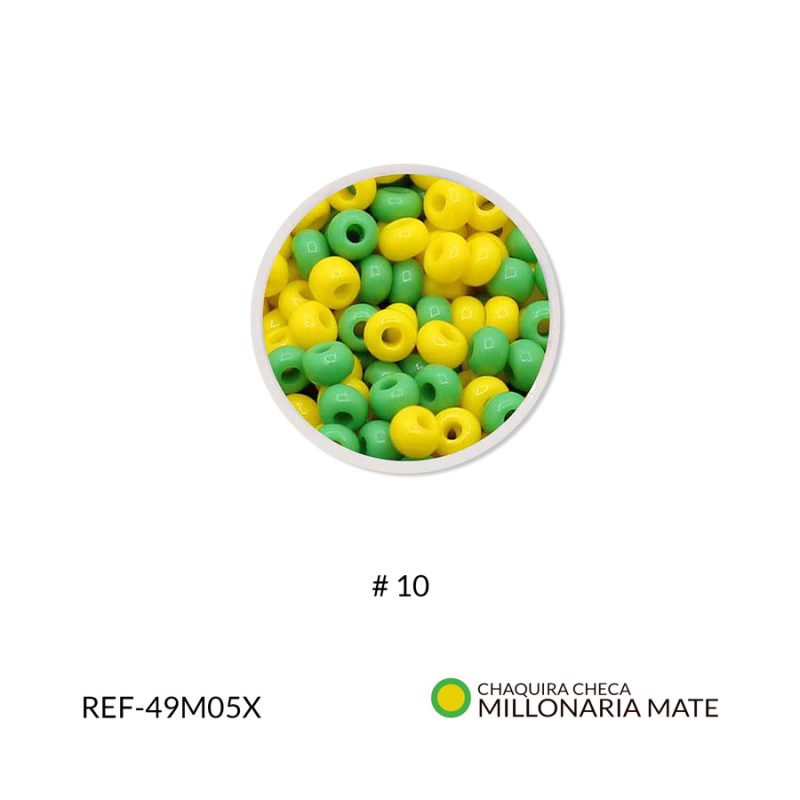 Chaquira checa millonaria mate #10 / Paquete x 25 gramos / Ref-49M05XP