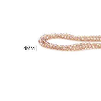 Rondela boreal champaña claro 4mm x sarta