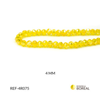 Róndela murano amarillo quemado boreal 4mm x sarta