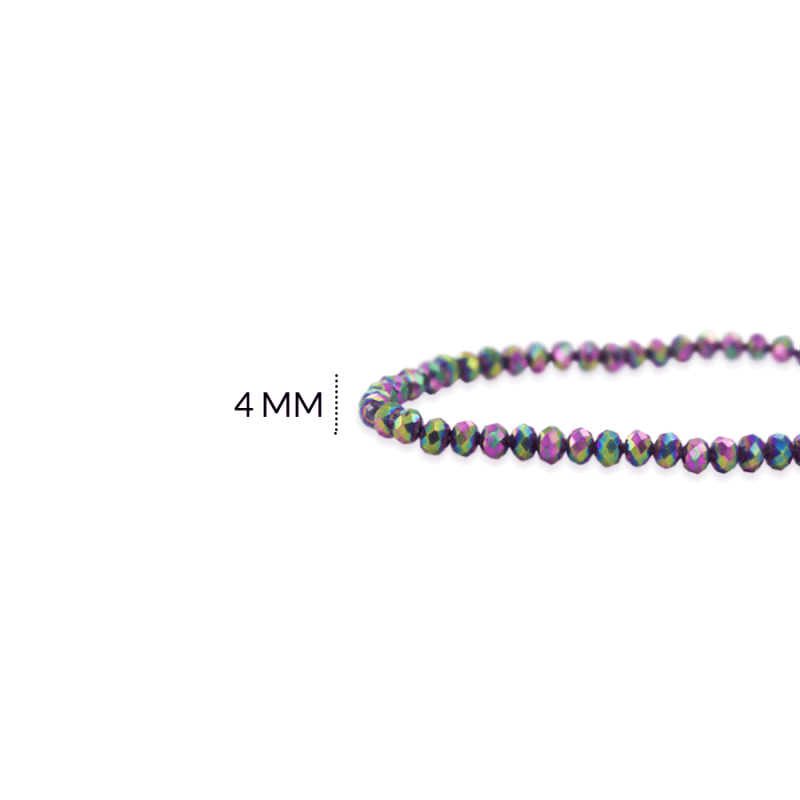 Rondela metalizado arcoiris 4mm / x sarta / Ref-4R167 / Ref-4R167
