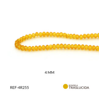 Róndela amarillo quemado traslucido 4mm