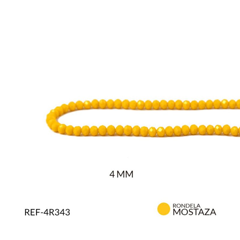 Róndela amarillo mostaza mate 4mm
