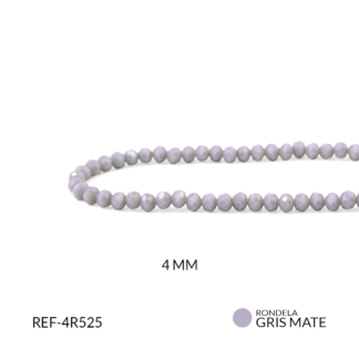 Rondela gris mate 4mm