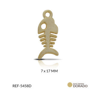 Dije zamak esqueleto pez 7x17mm x6 und