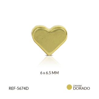 Separador zamak corazon liso 6x6.5mm paquete x3 und