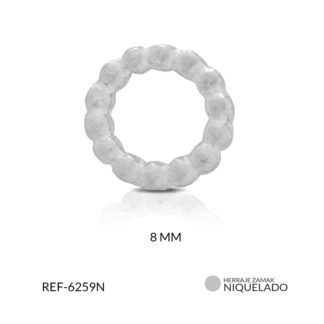 Argolla zamak cerrada 8mm x12 unidades