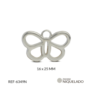 Dije zamak silueta mariposa 16x25mm x6 und