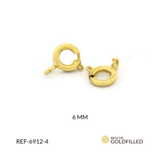 Broche Goldfilled dorado riaza 6 mm / Paquete x 2 gramos / Ref-6912-4