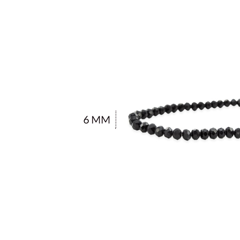 Rondela Boreal 6 mm color negro / x sarta / Ref-6R001