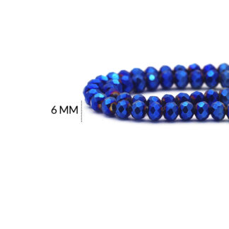 Róndela azul eléctrico metalizado 6mm