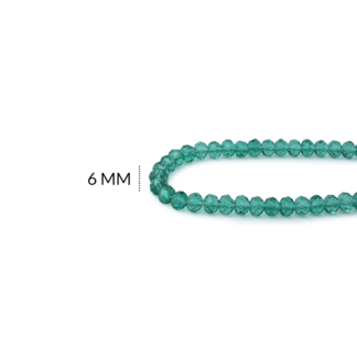 Róndela verde jade traslucida 6mm
