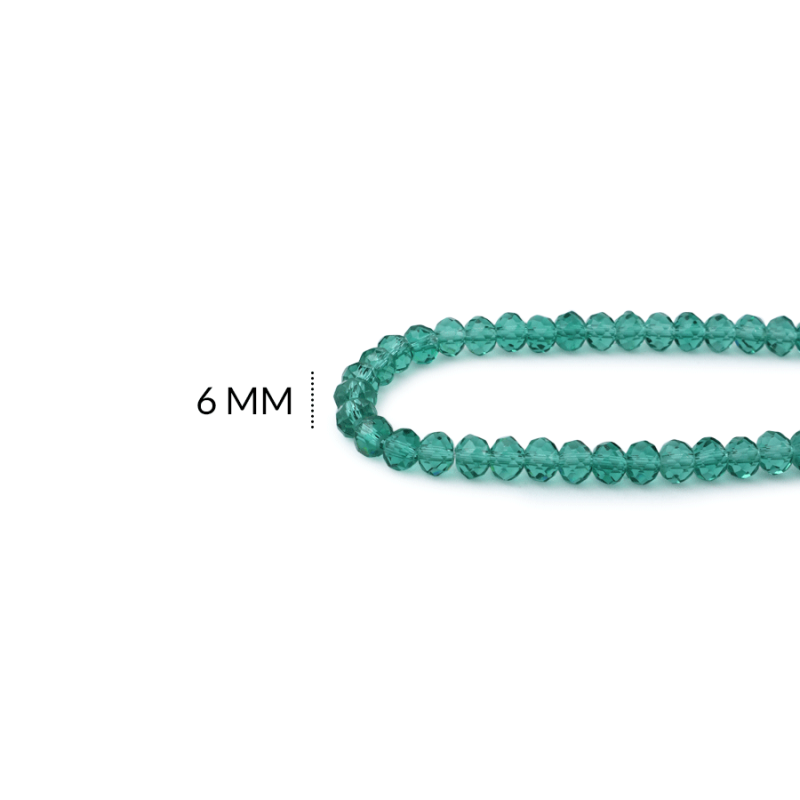 Rondela Traslucida 6 mm Verde Jade / x sarta / REF-6R206