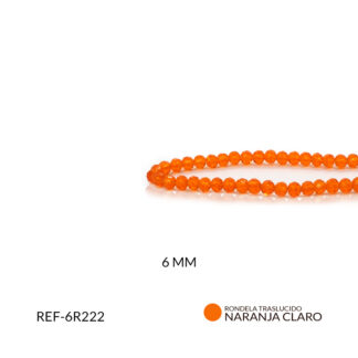Róndela naranja claro traslucido 6mm