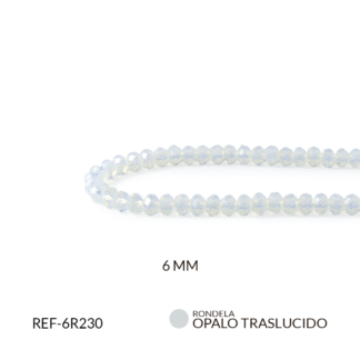 Róndela ópalo traslucida 6mm