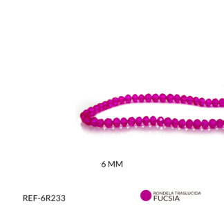 Róndela color fucsia traslucido 6mm
