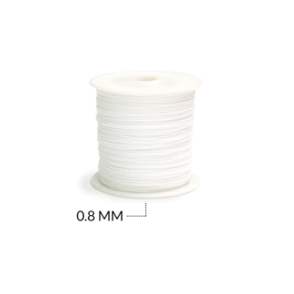 Hilo chino blanco 0.8 mm rollo x90 metros aproximado